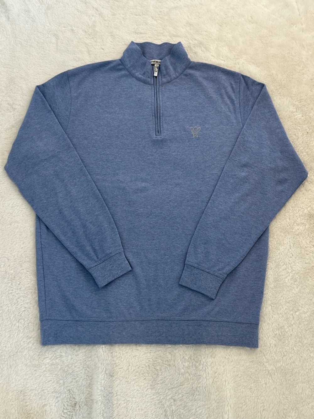 Peter Millar blue quarter zip sweatshirt Celtic Blind Brook Club logo Size L